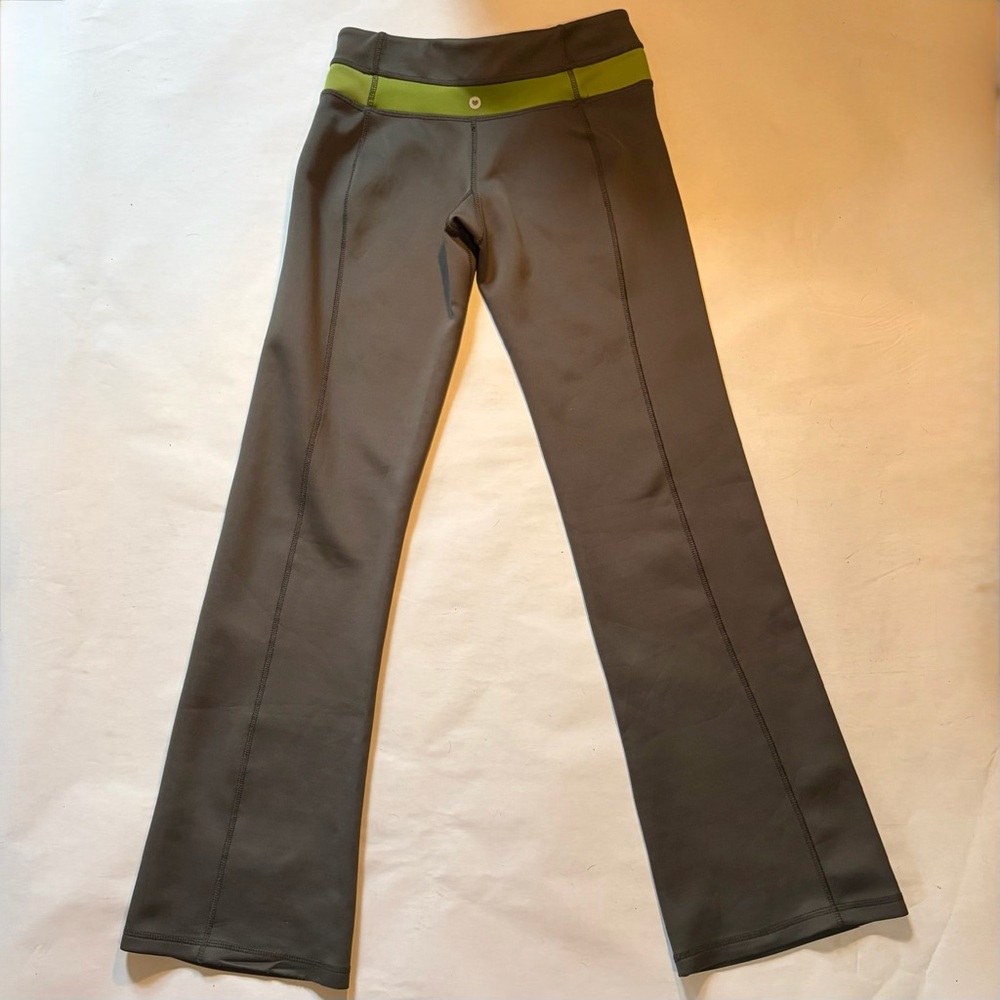 Y2K Era Thrill One Collection Green Cotton Flare Yoga Workout Track Pants Size S - Picture 4 of 7